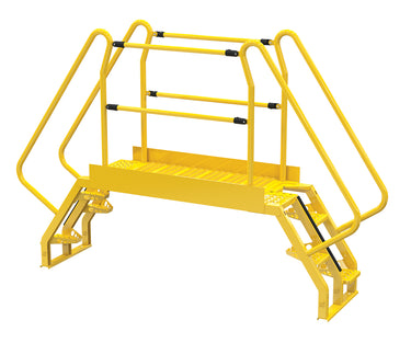 Alternating 4 Step Cross-Over Ladder w/ 56 Degree Step Angle & 56
